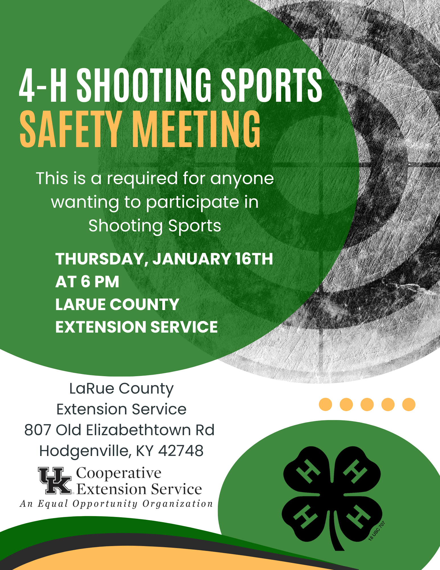 4-H Shooting Sports Safety Meeting