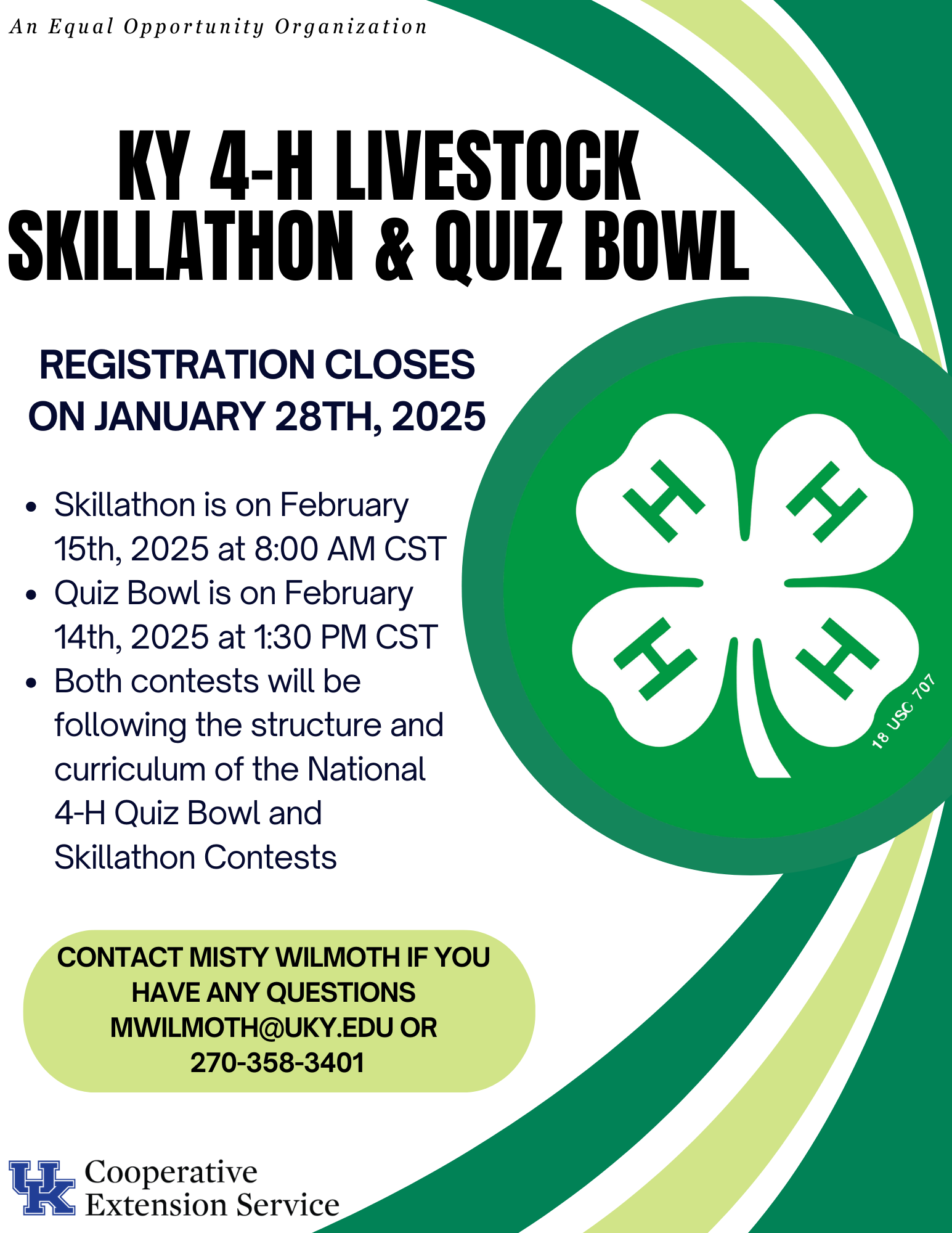 Livestock Skillathon & Quiz Bowl Flyer