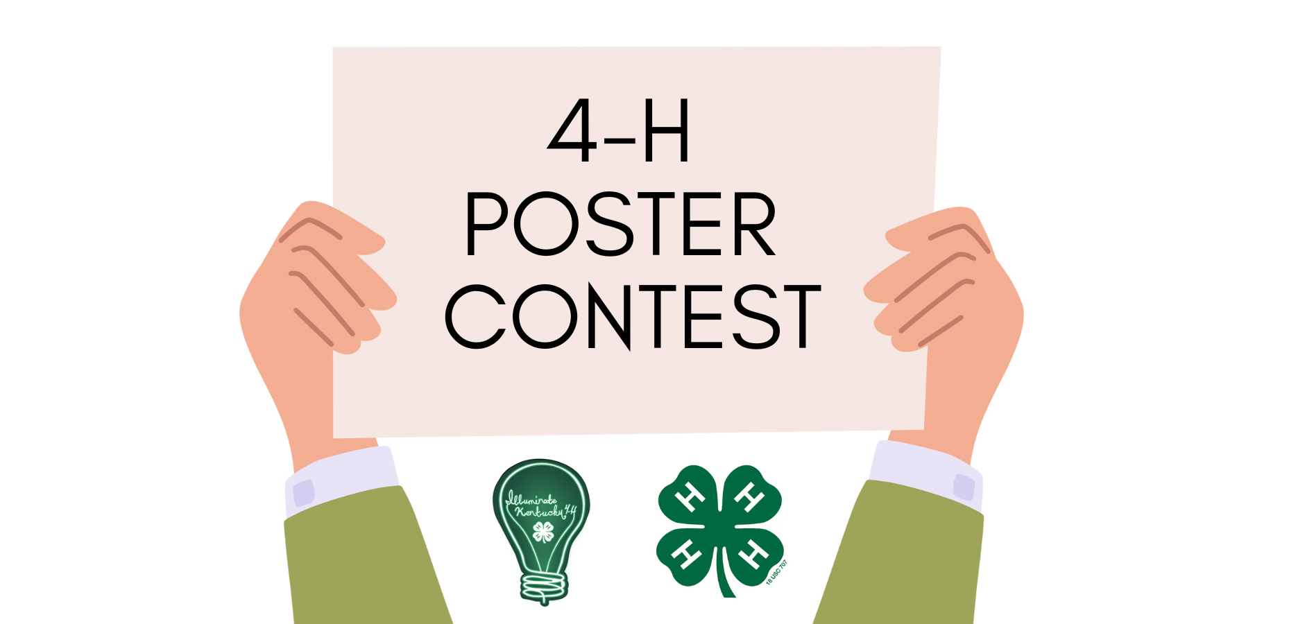 hands holding poster