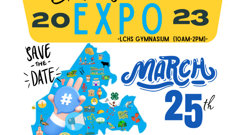 Expo dates with LaRue County map