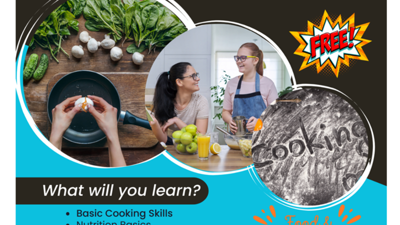 three circles with cooking information